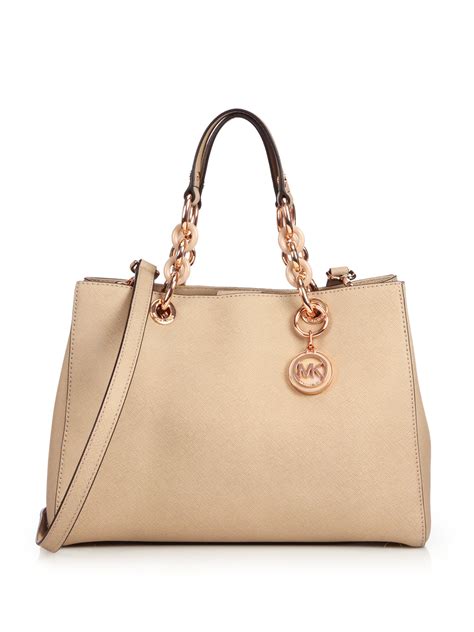 sac michael kors cynthia solde|Cynthia Medium Saffiano Leather Satchel .